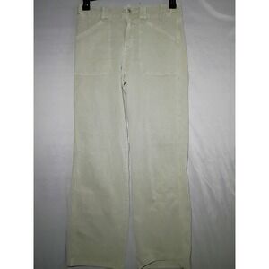 American Eagle Chino Pants Women 2 Long Gray Stretch Stovepipe Wide Leg Y2K